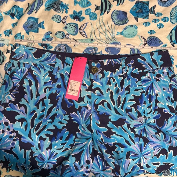Lilly Pulitzer sz 8 Callahan Knit Short In Too Deep NWT Colorful stretchy Shorts - Picture 5 of 6